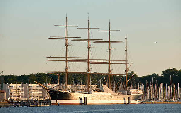 The Passat - four-masted steel barque moored in Travemünde harbour - Moba Travel